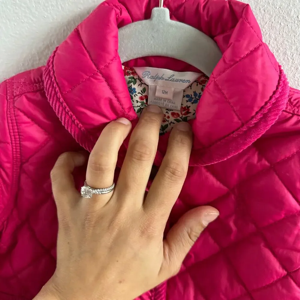 Polo Ralph Lauren Kids Quilted Button-Down Jacket Size 12 M